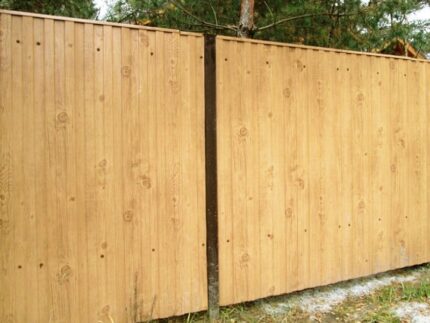 Забор из профнастила с покрытием Old pine Beige